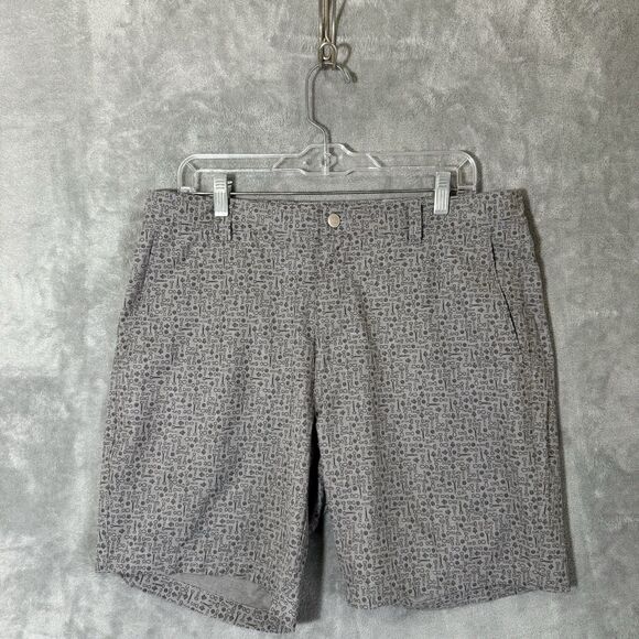 Peter Millar Shackelford Bottle Opener Shorts Men Sz 34 Golf Hybrid Gray Stretch